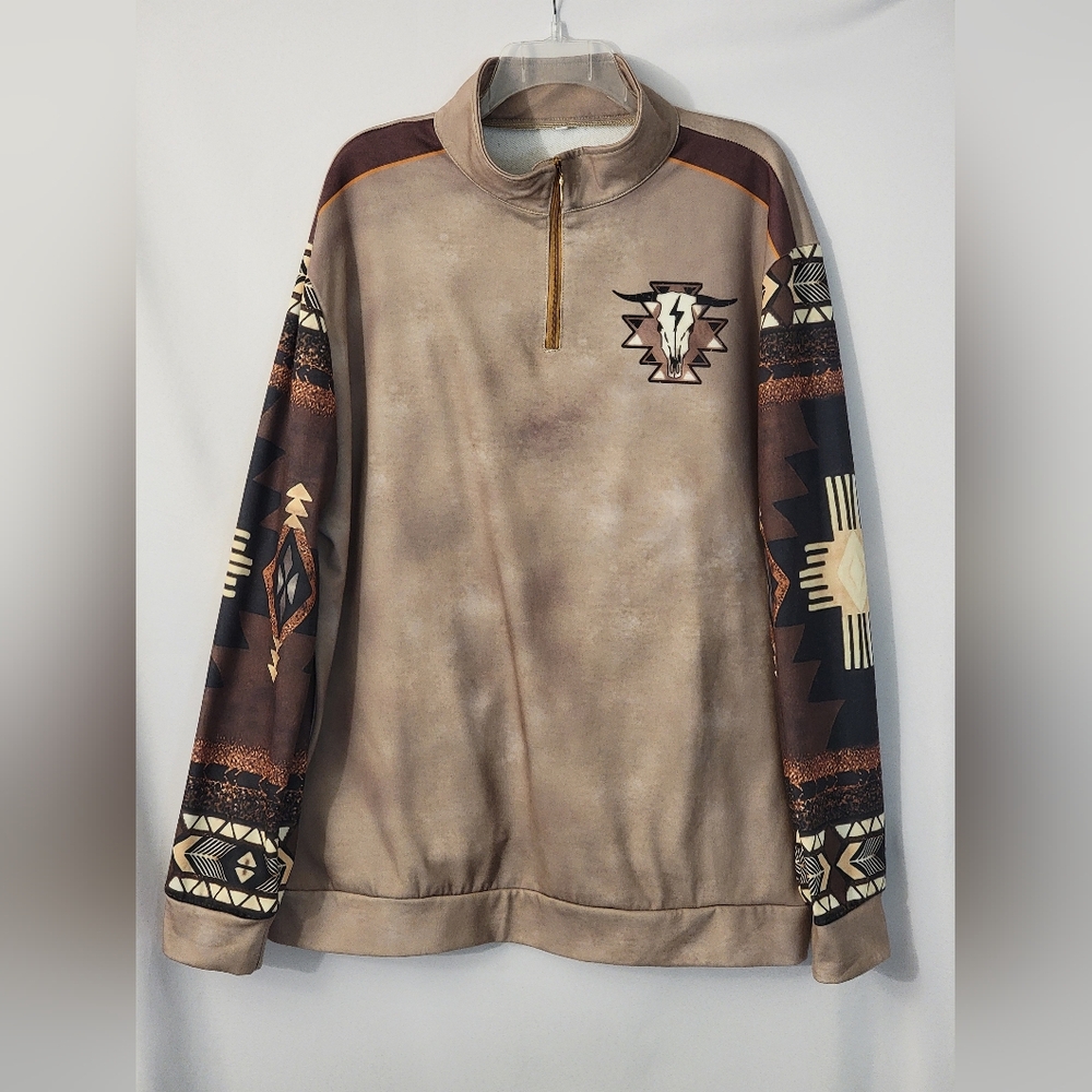 Men's Aztec Print Jacket Size 2XL